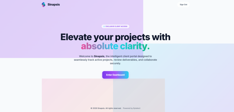 Project management platform Sinapsis by bytetect